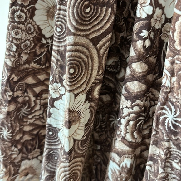 ULLA JOHNSON Nanette Dress in Teak‎ Brown Floral Print Midi Gown Size 6 Poplin - Picture 5 of 17